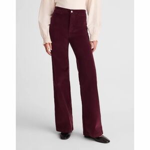NWT! Madewell - The Petite Wide-Leg Pant in Corduroy - Dark Pomegranate - P23